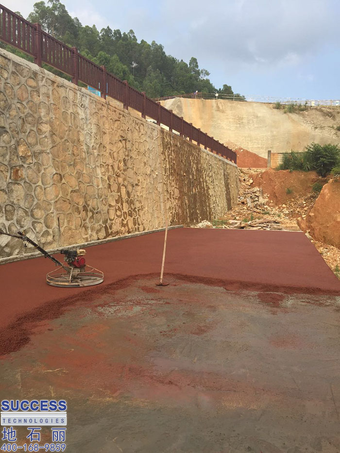 廣州地石麗惠州雙壁灣環(huán)湖綠道透水地坪項目