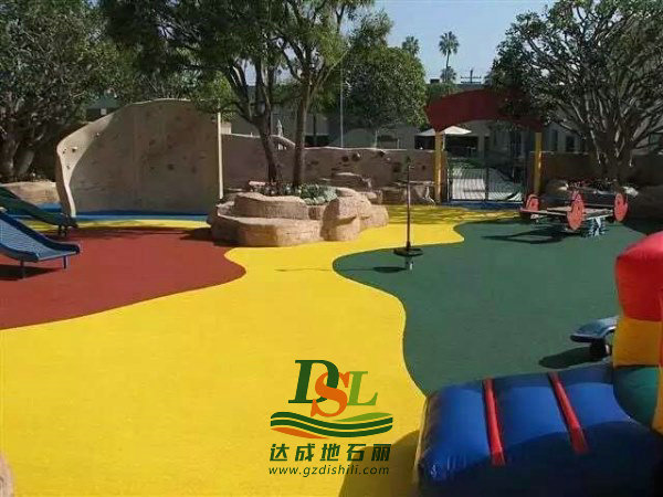 學(xué)校幼兒園透水地坪材料施工，彩色透水地坪路面施工